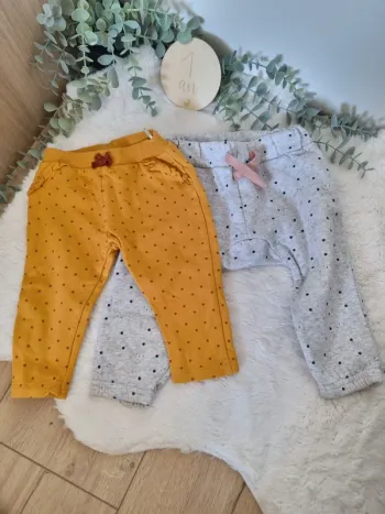 Lit de 2 pantalons jogging chaud 12M
