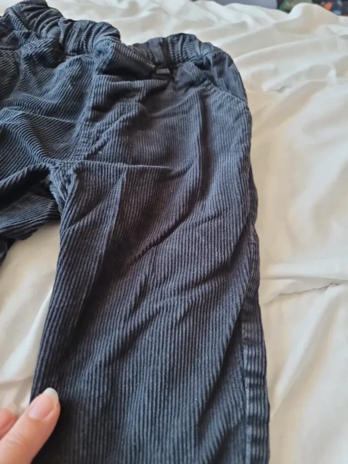 Pantalon velour côtelé 86cm - photo numéro 2