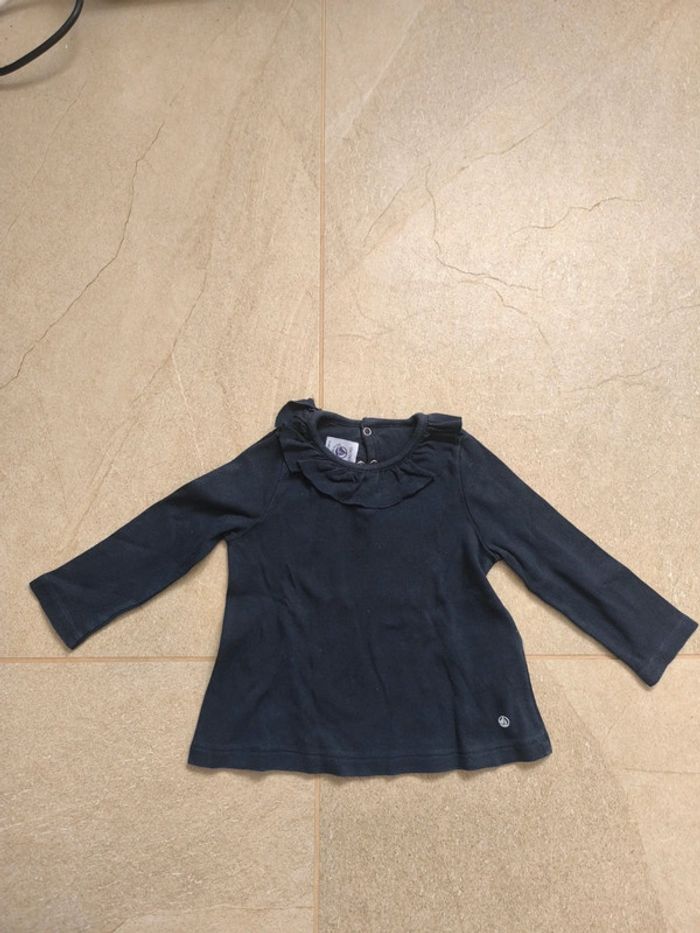 Tunique coton marine Petit Bateau 12 mois