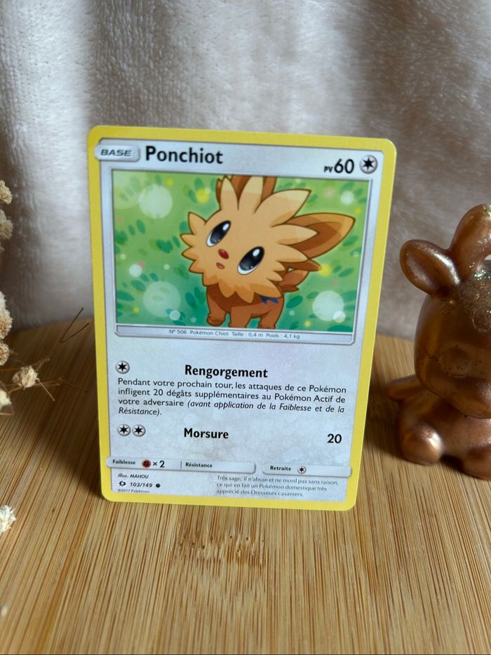🐾 Carte Pokémon Ponchiot – 103/147 – Gardiens Ascendants (Soleil & Lune) de 2017 🐾 - photo numéro 2