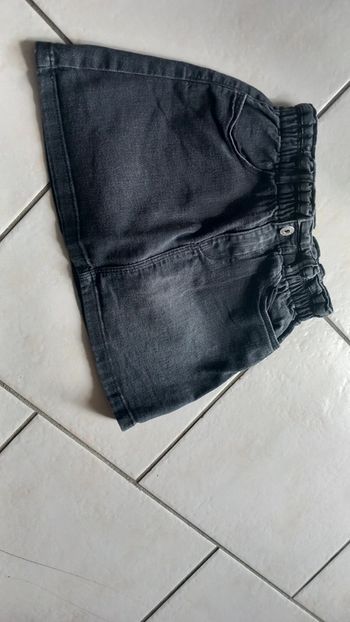 Jupe jean noire fille taille réglable okaidi 8 ans tbe