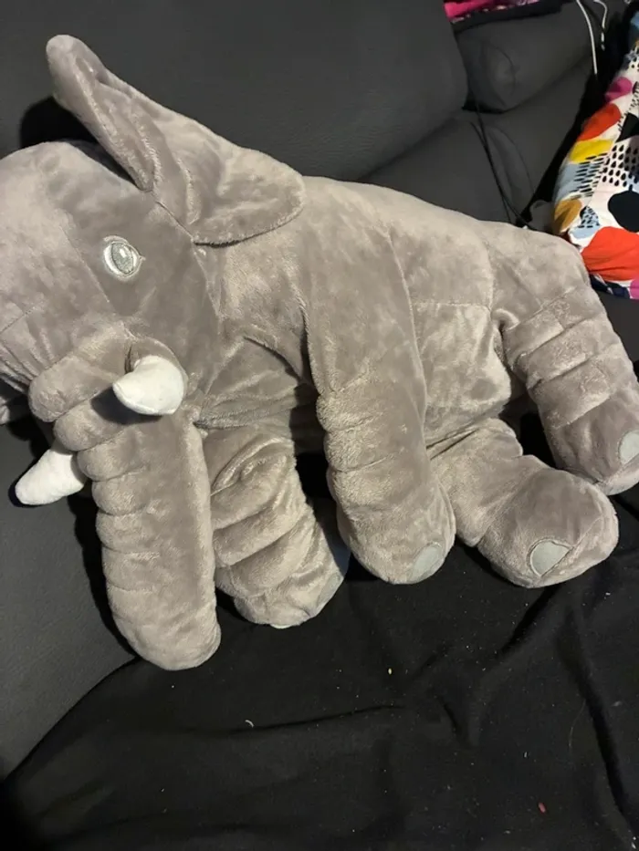 Coussin éléphant - Coussin peluche géant pour enfant en forme d'éléphant mikamax - photo numéro 5