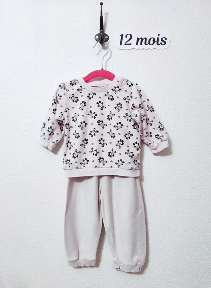 Pyjama 2 pièces bébé fille taille 12 mois