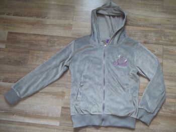 Gilet-sweat velours gris Shun Fa 12