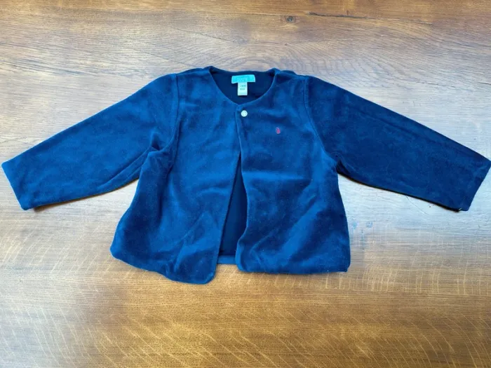 Gilet Obaibi polaire 23 mois 2 ans bleu marine