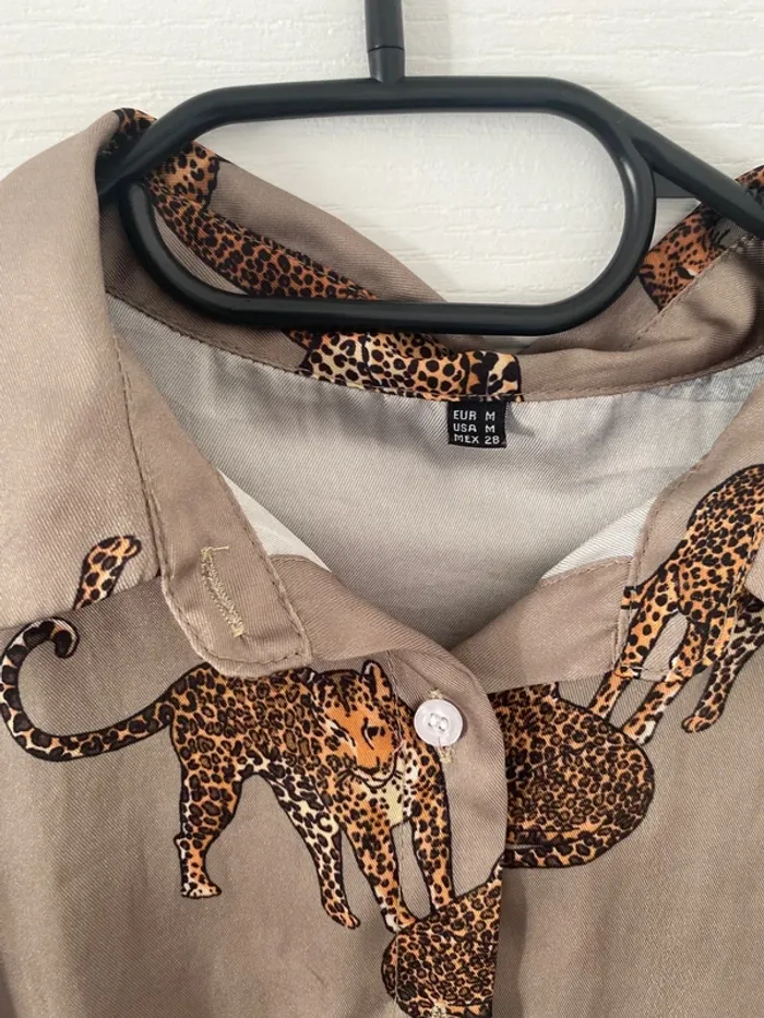 Chemise léopard kaki - photo numéro 2