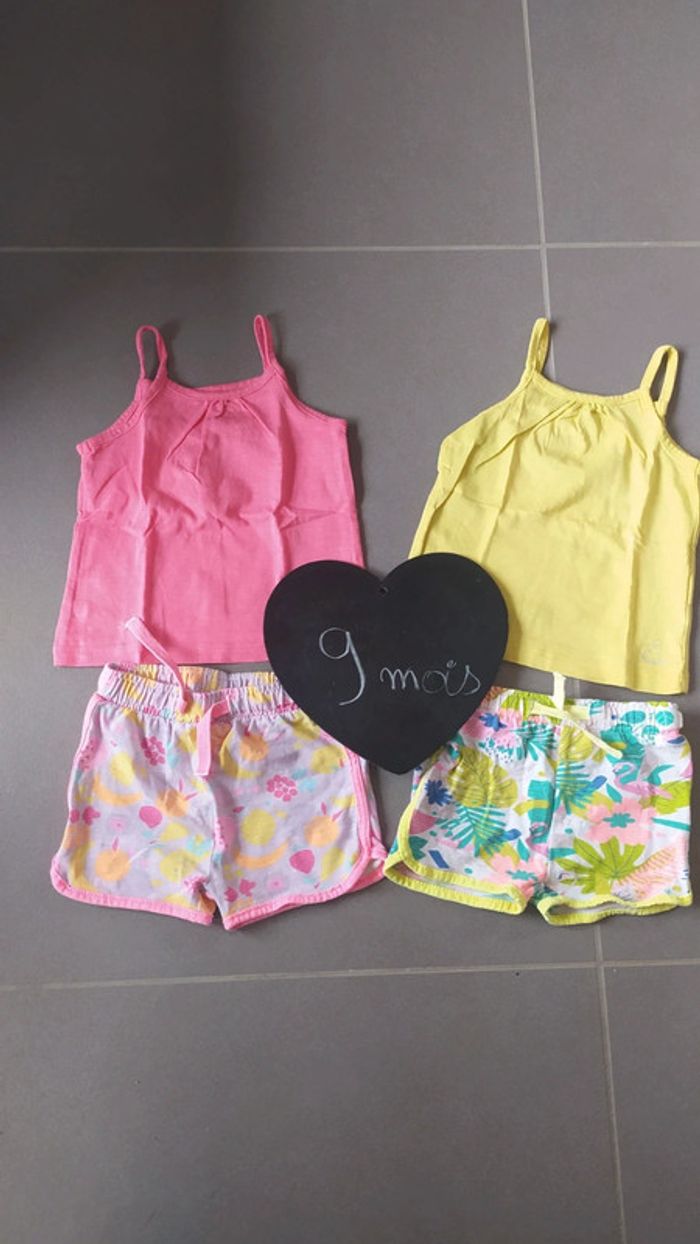 Lot de 2 ensembles été , bébé fille