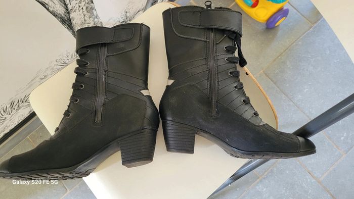 Bottine moto cuir - photo numéro 7