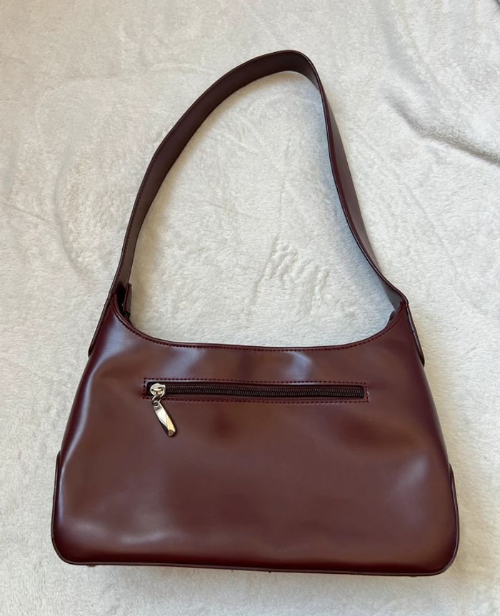 Sac à main burgundy similicuir vegan style y2k coquette - photo numéro 8
