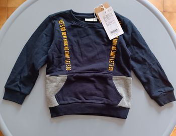 Sweat coton bio garçon 18/24mois