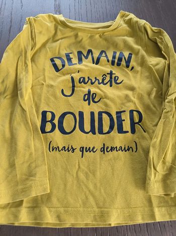 T-shirt manches longues demain j'arrête de bouder