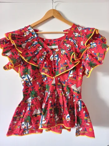 Blouse imprimée Wax