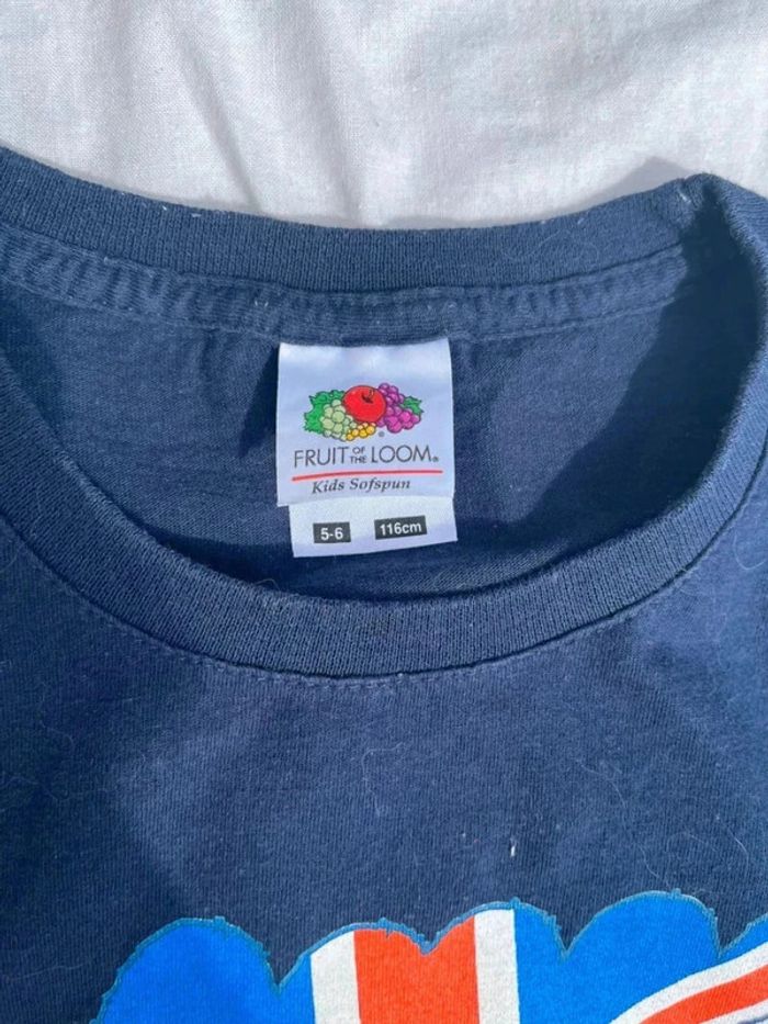 T shirt bleu marine 5/6 ans 116 - photo numéro 4