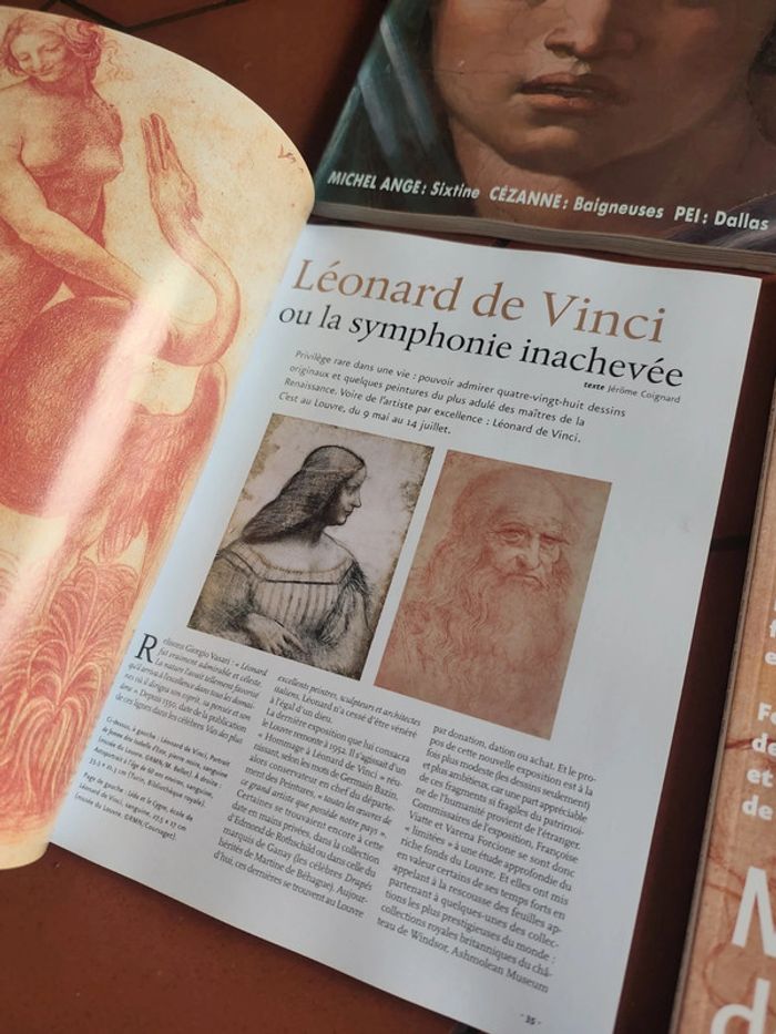 4 magazines 3€ le lot connaissance des arts Léonard de Vinci Michel ange Magritte - photo numéro 2