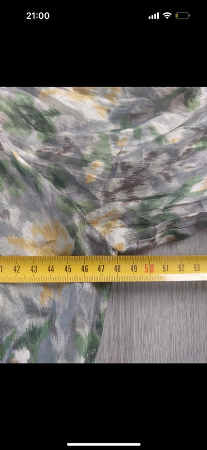 Blouse manches 3/4 100% soie Zara taille S - photo numéro 3