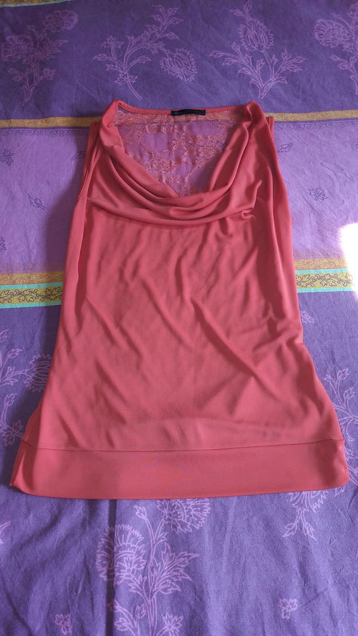 Top orange avec dentelles au dos - photo numéro 2