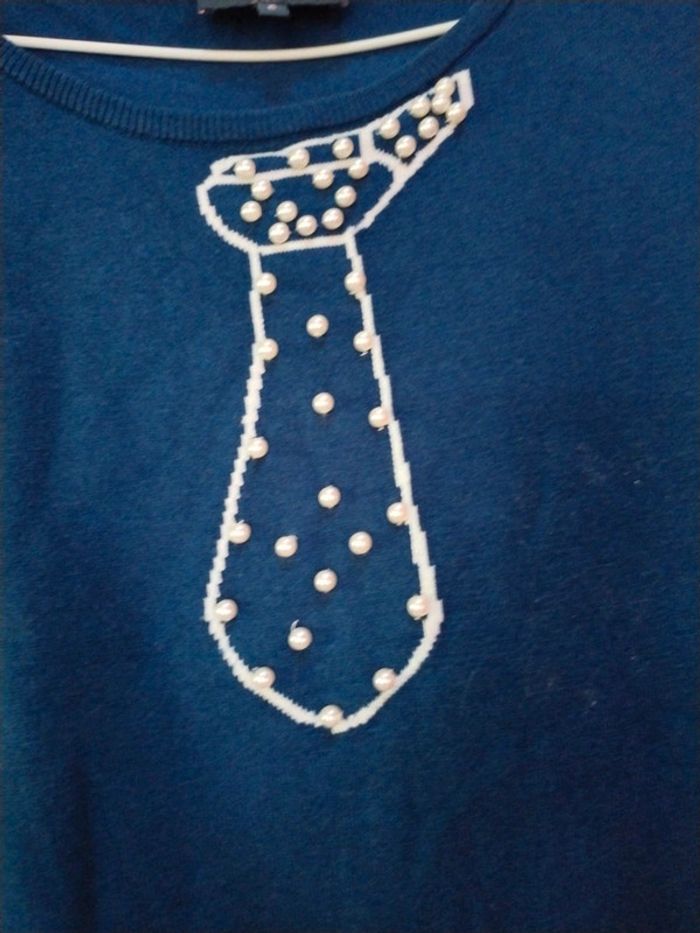 Robe tricot bleue - photo numéro 4
