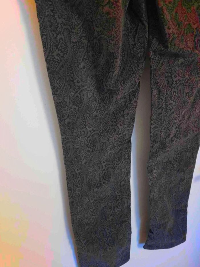 Jean imprimé velour taille 36 - photo numéro 7