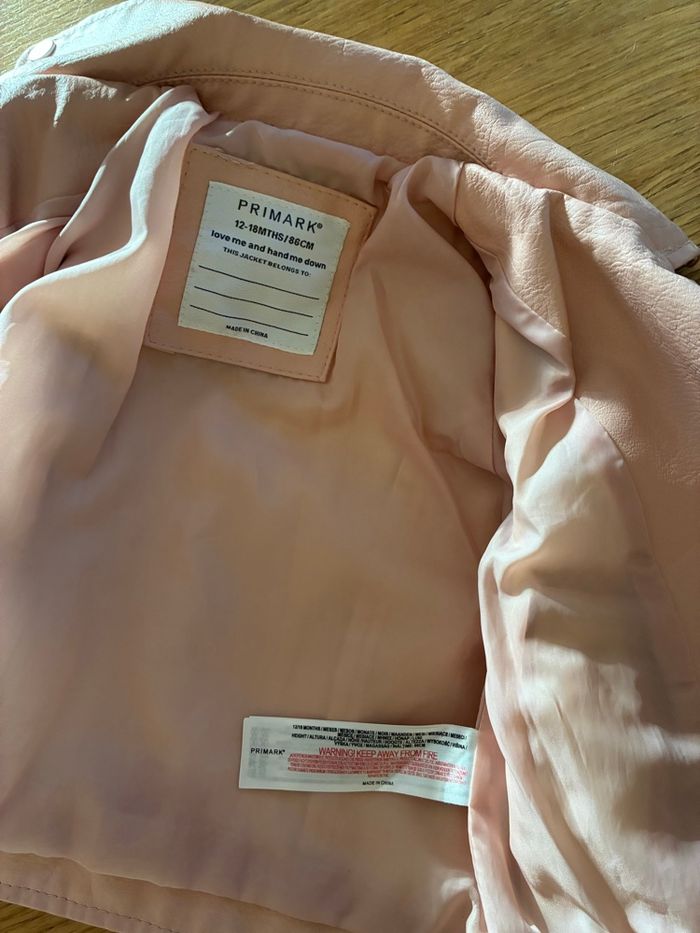 Veste simili cuir rose - photo numéro 2