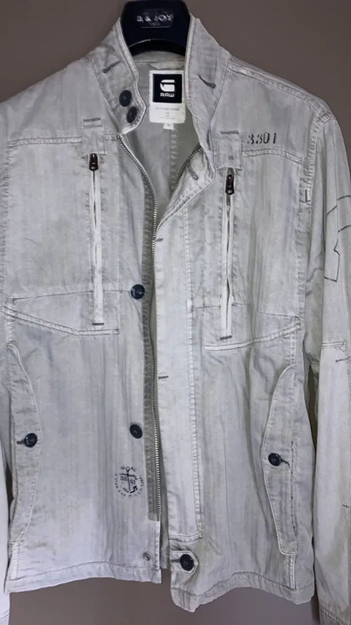 Blouson homme G-Star raw gris clair XL - photo numéro 3
