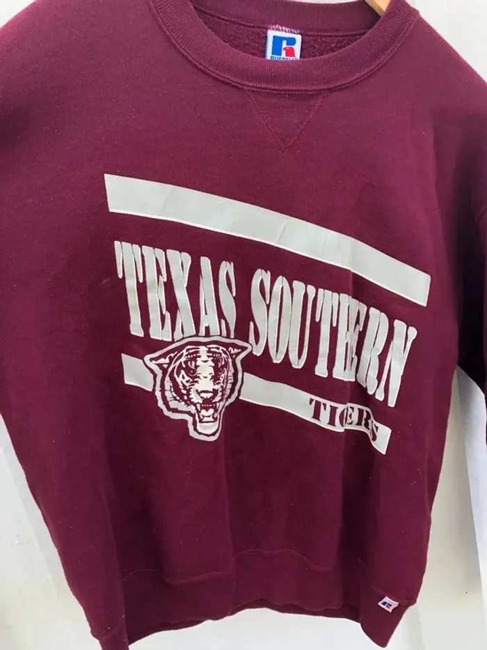 Russell Athletic Texas Southern Tigers University sweater crewneck made in USA 🇺🇸 Mens L - photo numéro 8