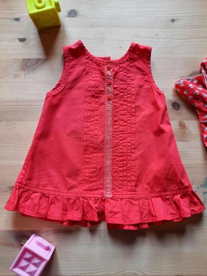 Lot 2 robes rouge fille 6 mois ou 68 cm - photo numéro 14