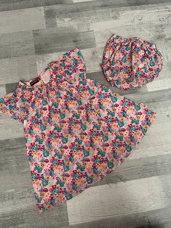 Robe+bloomer  fleuri Sergent Major bébé fille 18 mois