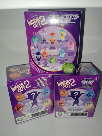 Lot de 3 boîtes de peluche porte-clé vice-versa 2 