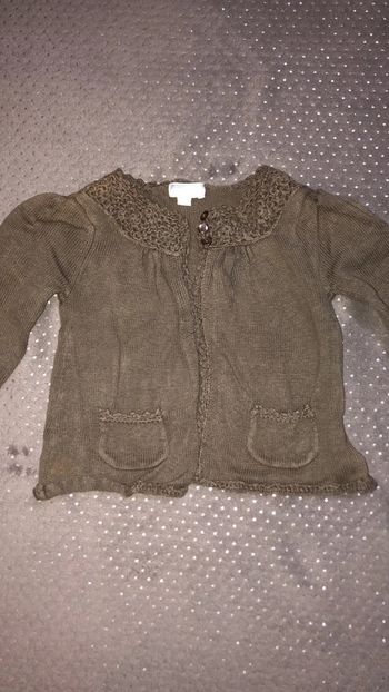 Gilet  en laine fille 12 mois