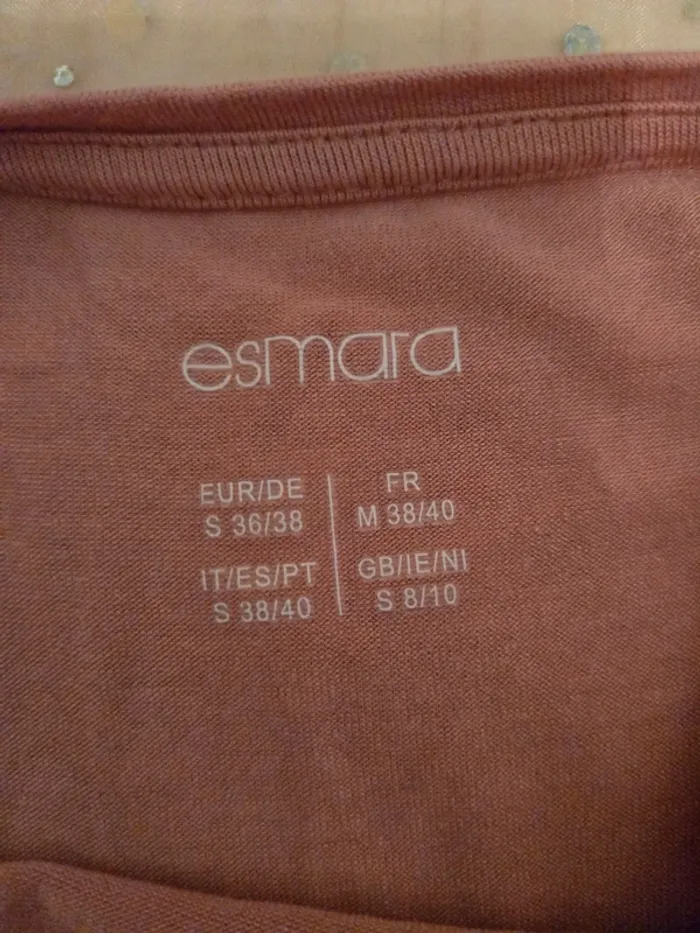 T-shirt/top  rose poudré 38/40 Esmara - photo numéro 5