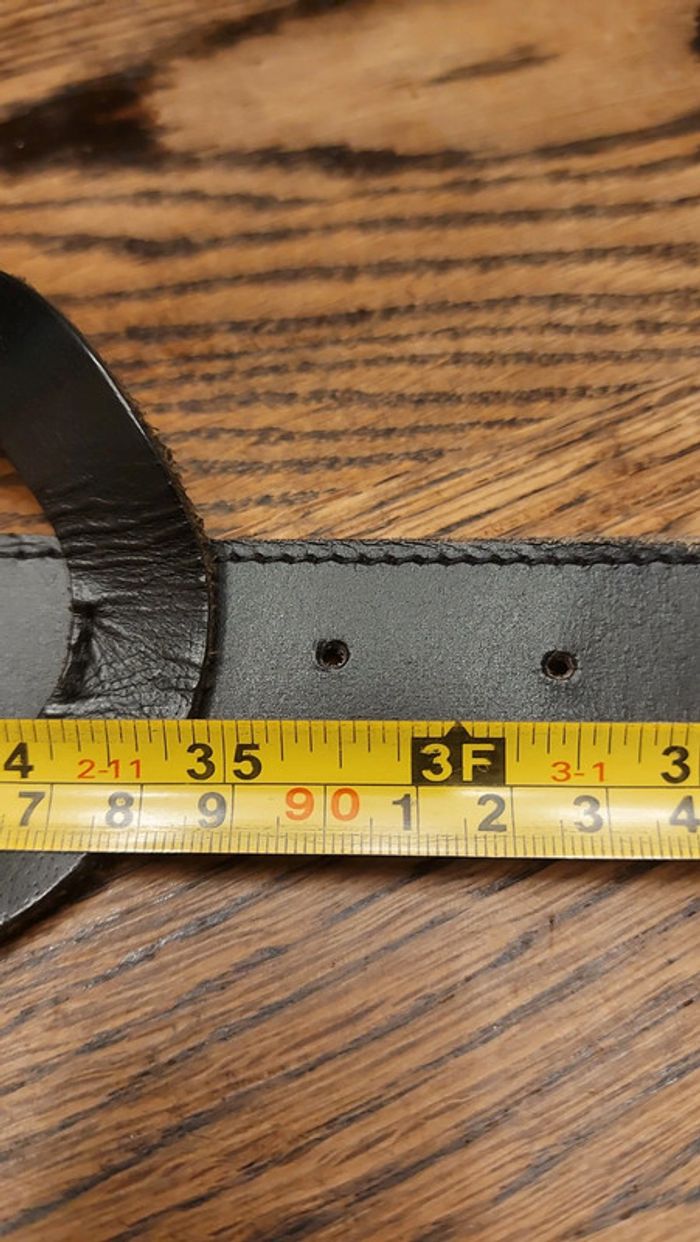 Ceinture noir en cuir réglable de 90 à 95 - photo numéro 13