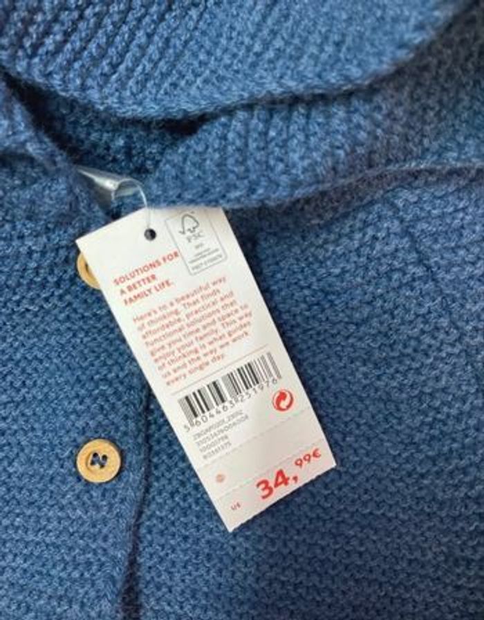 Gillet long en maille bébé fille - neuf - Zippy - Taille 9 mois - photo numéro 2