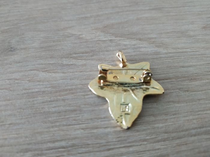 Ancien bijoux 2 en 1 représentant une feuille - photo numéro 4