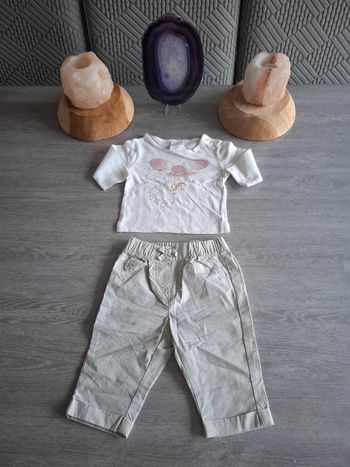 Ensemble bébé 1 mois pantalon et t-shirt