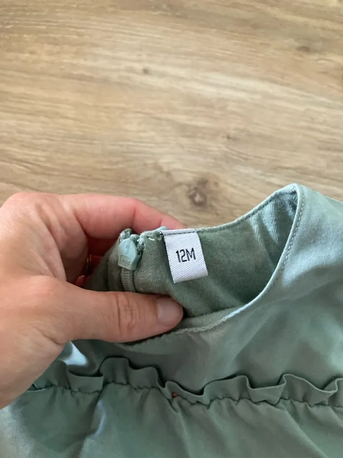 Robe couleur verte 12 mois - photo numéro 3