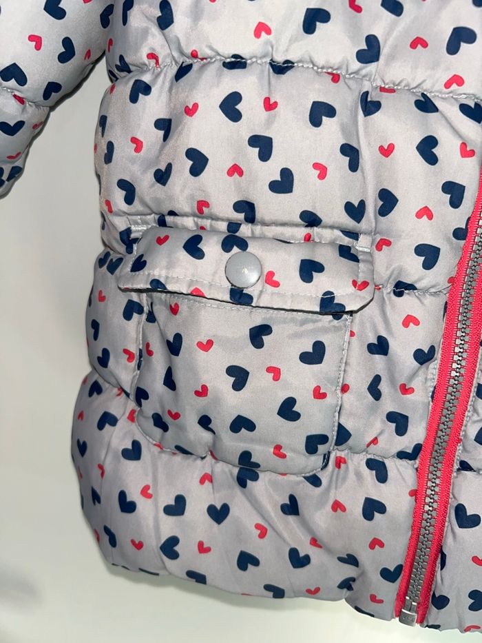 Manteau gris et rose à coeur - 9/10 ans - Tex - photo numéro 5