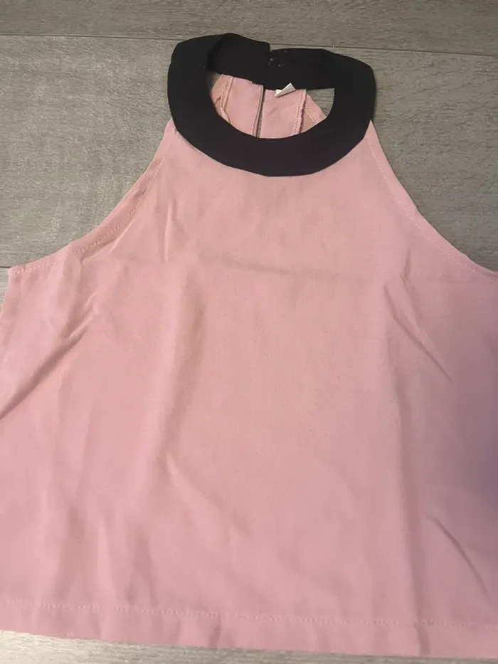 Ensemble fille short blouse 6 ans rose noir - photo numéro 3