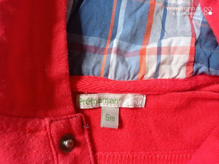 Sweat à capuche garçon, Prémaman, taille 6 mois - photo numéro 6