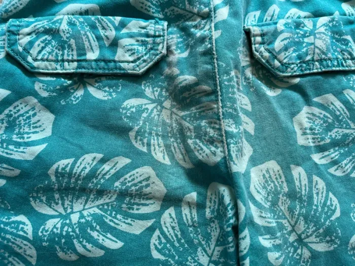 Short à fleurs bleu turquoise marque Orchestra taille 5 ans - photo numéro 6