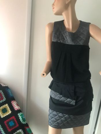 Top et jupe satinés et matelassés 38 chic