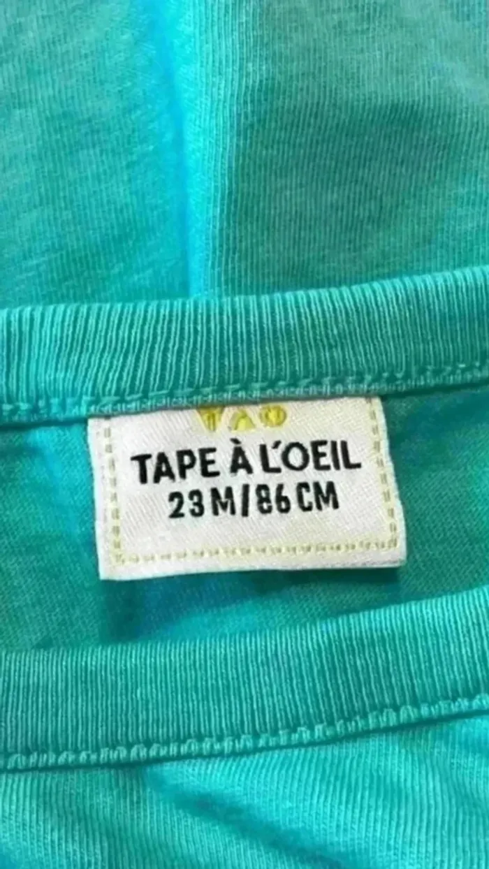 Tee-shirt 23 mois – Tape à l’œil – Bleu turquoise - photo numéro 3