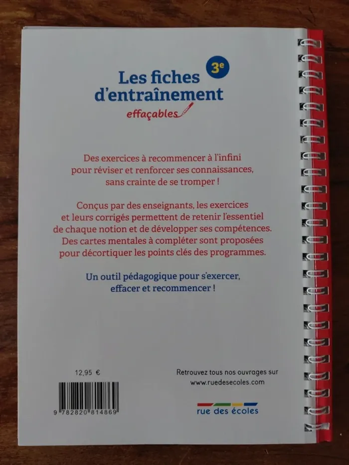 Les fiches d'entraînement effaçable 3eme - photo numéro 2