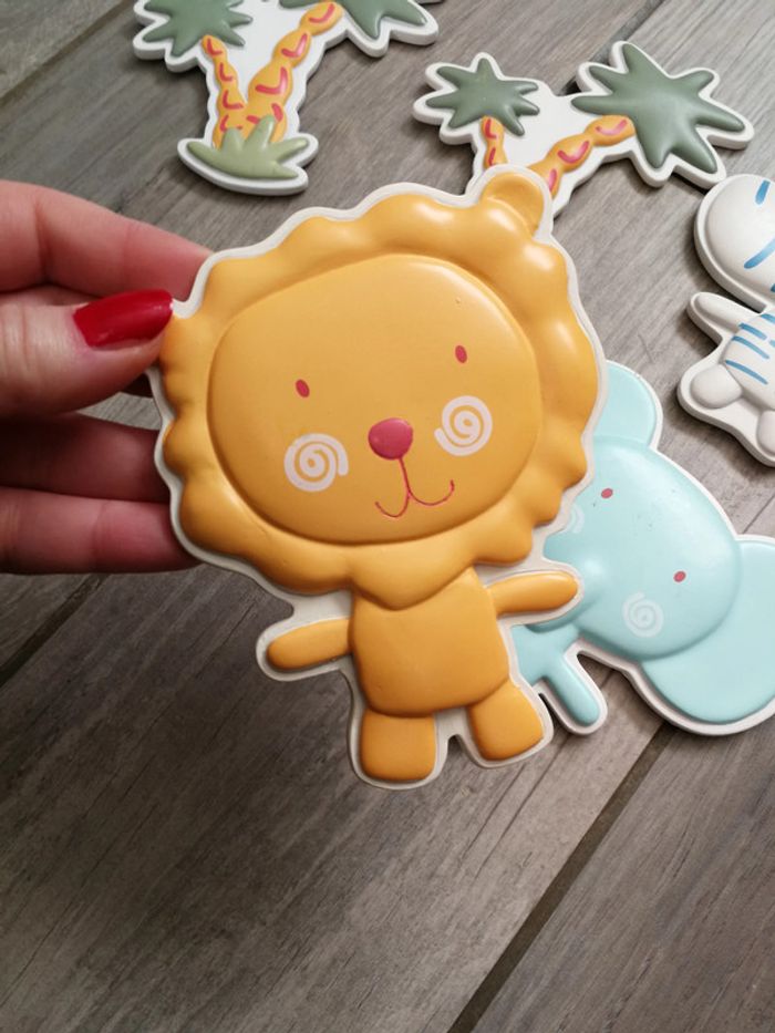 Plaques d'animaux en bois décoration chambre de bébé - photo numéro 5