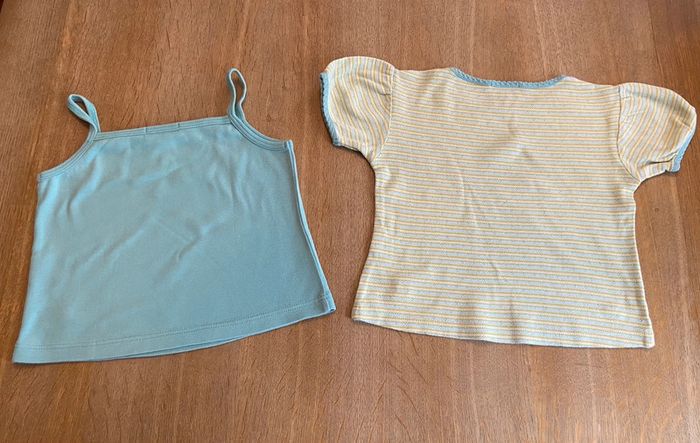 Duo de tee-shirt et débardeur Jacadi taille 6 ans vert et turquoise - photo numéro 8