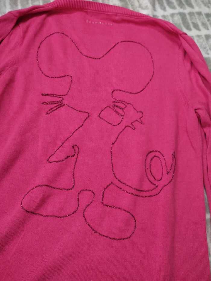 Pull fin rose col rond décolleté coton soie Bérénice taille s - photo numéro 2
