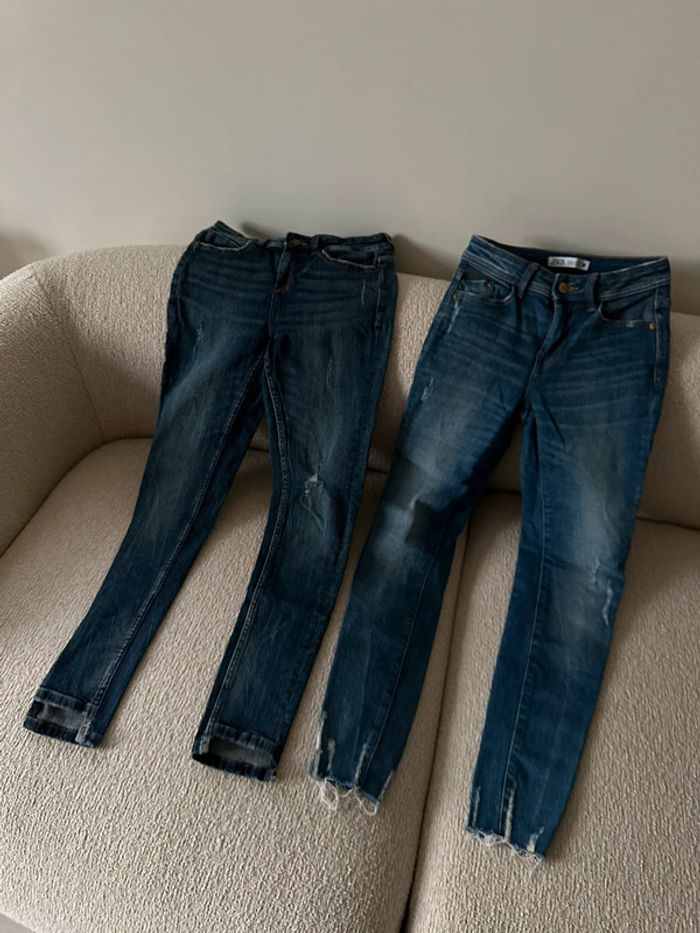 Lot de 2 slims ZARA taille 34 💙 - photo numéro 3