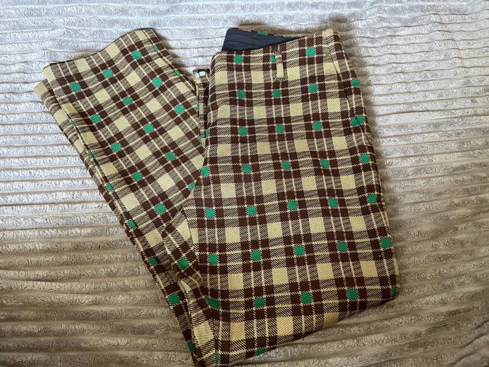 Pantalon à carreaux Dries Van Noten - 100% coton - Taille 38