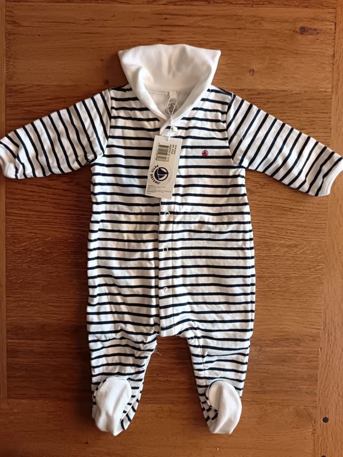 Pyjama petit bateau 6 mois style marinière - photo numéro 2
