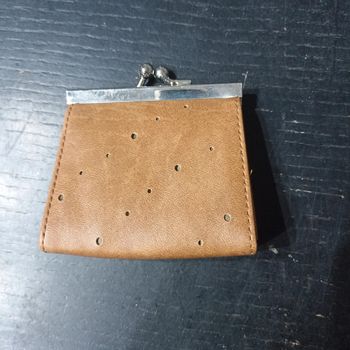 Porte monnaie marron clair