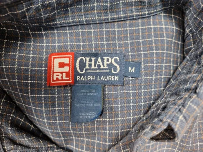 Chemise manches longues chaps by ralph lauren homme a carreaux - taille M / brodé (498) - photo numéro 6